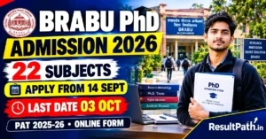 BRABU PhD Admission 2026