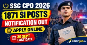 SSC CPO Notification 2026